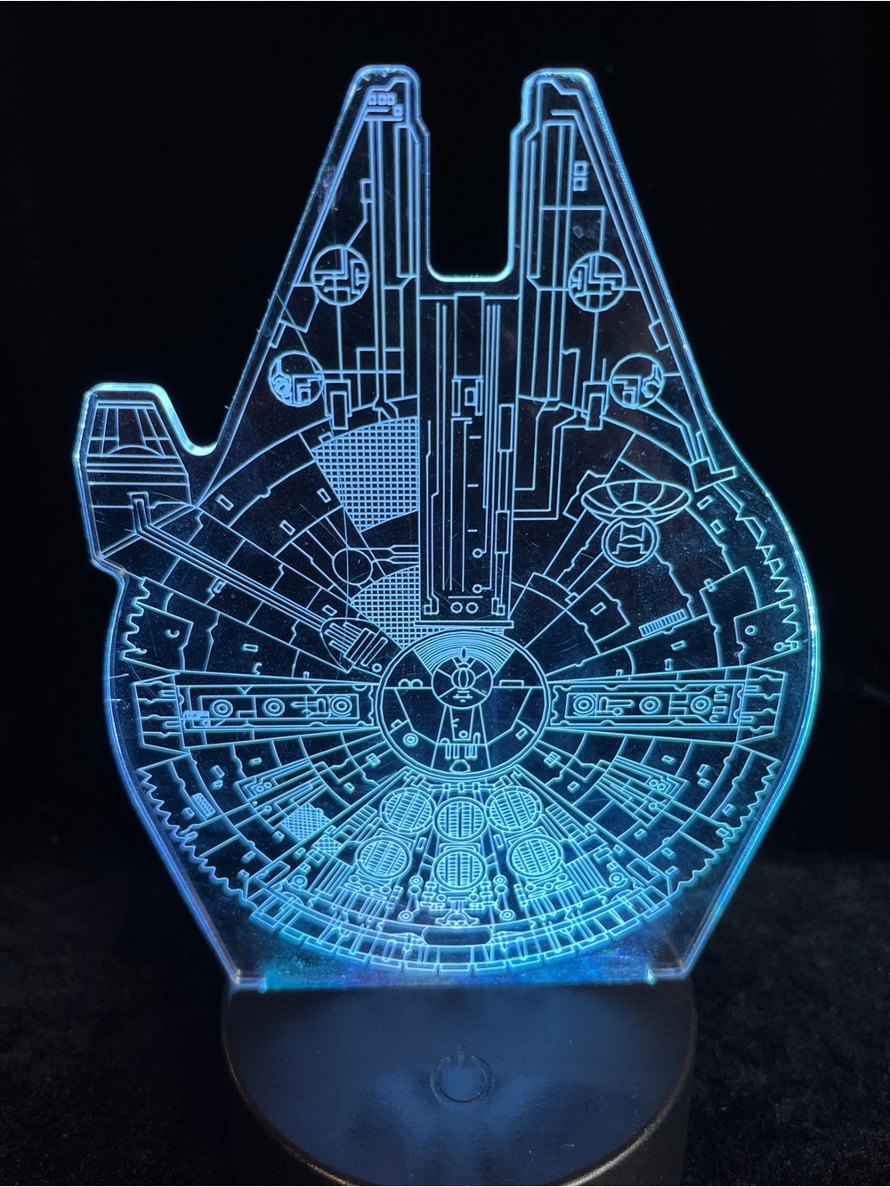 Star Wars Millennium Falcon Beautiful Glowing 7 Colors LED Night Light Lamp